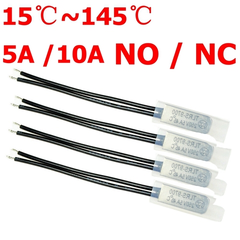 2 uds interruptor térmico 40C 50C 80C 60C 100C NO NC normalmente abierto cerrado 250V 5A termostato Sensor Control de temperatura ► Foto 1/3