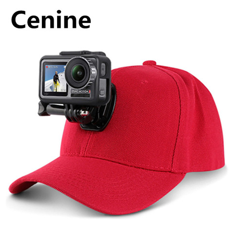 Gorra de béisbol de lona para Gopro Hero 7, 6, 5, negro, Dji Osmo, j-hook, con hebilla de montaje para Xiaomi Yi Go Pro 7, 8, Sjcam Eken, accesorios ► Foto 1/6