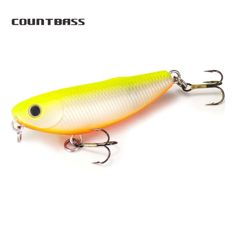 1 pc Countbass superficie lápiz de señuelo de pesca 52mm 5,5g Topwater palo cebo bajo Leurre Peche señuelo duro armados con anzuelos BZ VMC 9649 ► Foto 1/6