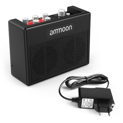Ammoon-amplificador de guitarra POCKAMP, dispositivo con múltiples efectos, 80 ritmos de tambor, compatible con sintonizador, función Tempo con adaptador de corriente ► Foto 1/6