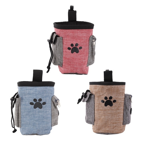 Bolsa portátil para entrenamiento de perros, bolsa de aperitivo para cachorros, bolsa de cintura de recompensa para perro, bolsa de bolsillo para pienso, bolsa de entrenamiento desmontable para perros ► Foto 1/6