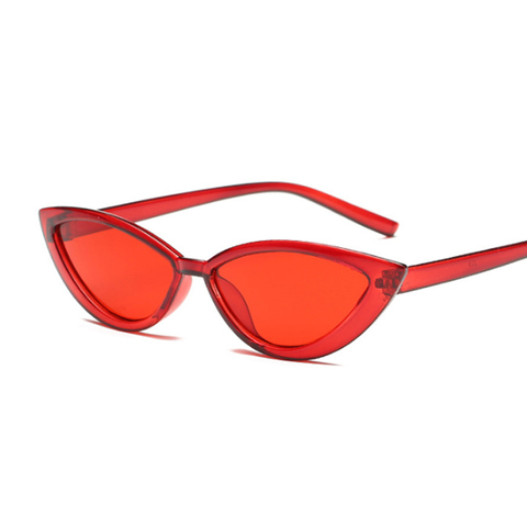 Gafas De Sol De estilo ojo De gato para mujer, lentes De Sol De marca De moda para dama, Sexy Ojo De gato rojo, montura pequeña, lentes De Sol ► Foto 1/5