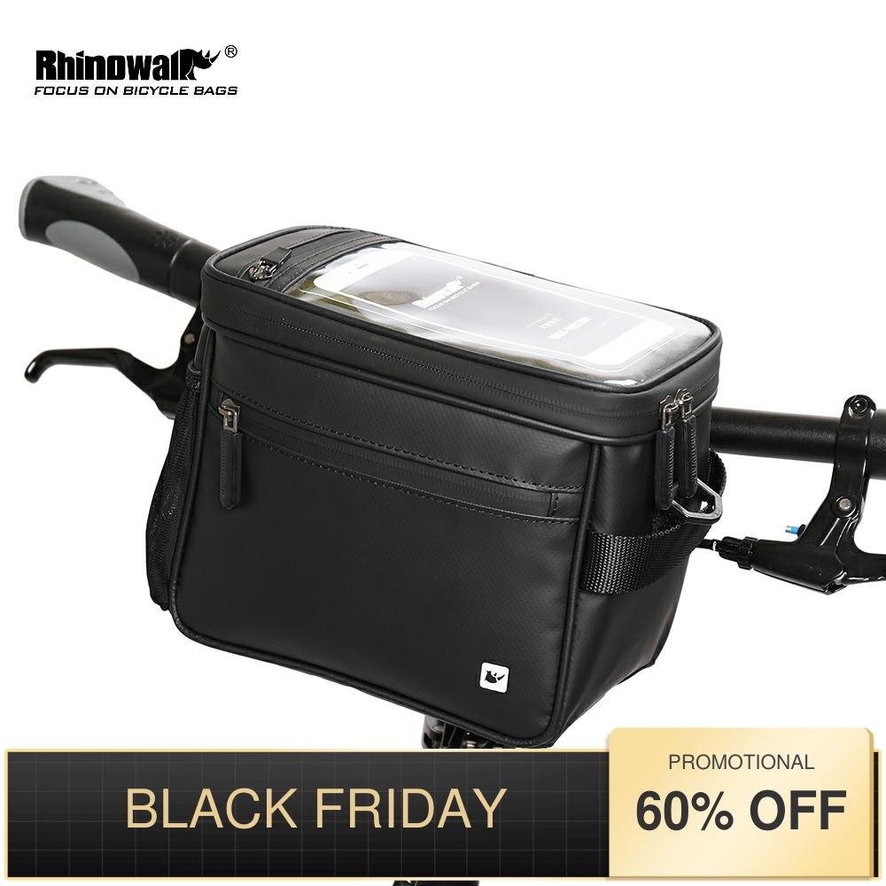 Bolso para manillar de bicicleta rinowalk MTB, bolso para teléfono con Marco, pantalla táctil, impermeable, tubo frontal, bolso de ciclismo RK18996 ► Foto 1/6