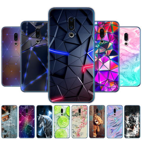 Funda de silicona para Meizu 16th carcasa de 6,0 pulgadas para Meizu 16th Plus, funda trasera suave de 6,5 pulgadas, carcasa de TPU, coque etui cartoon ► Foto 1/6