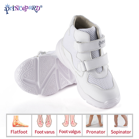 Nuevos zapatos ortopédicos para niños Princepard, zapatos deportivos de otoño para niños, plantillas ortopédicas de color blanco marino ► Foto 1/6