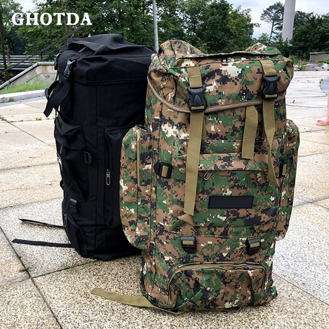 GHOTDA-Bolsa de pesca de gran capacidad, mochila multiusos para deportes al aire libre, impermeable, 68x37x22cm ► Foto 1/6