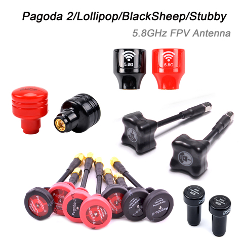 Pagoda 2 / Lollipop V3 V4/BAA 1 par/Stubby 5,8 GHz FPV antena SMA / RP-SMA / MMCX/UFL, macho para RC Dron de carreras con visión en primera persona Quad ► Foto 1/6