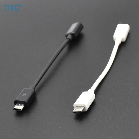 Extensor de extensión Micro USB conector hembra a Micro USB macho, Cable OTG corto con carga de fecha, color negro, 20cm, 50CM, 10CM, 1M, 1,5 m, 2m, 10CM, 10cm ► Foto 1/6