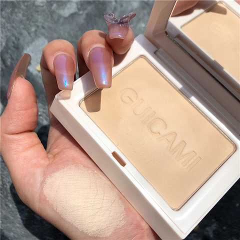 GUICAMI-Base prensada para maquillaje en polvo, paleta de maquillaje mate brillante, corrector, contorno, cosmética compacta con hojaldre ► Foto 1/6