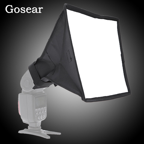 Gosear 30x20 cm plegable fotografía Flash Softbox difusor para Canon 580EX 430EX 550EX 540EZ Nikon SB900 DSLR de Sony accesorios ► Foto 1/6