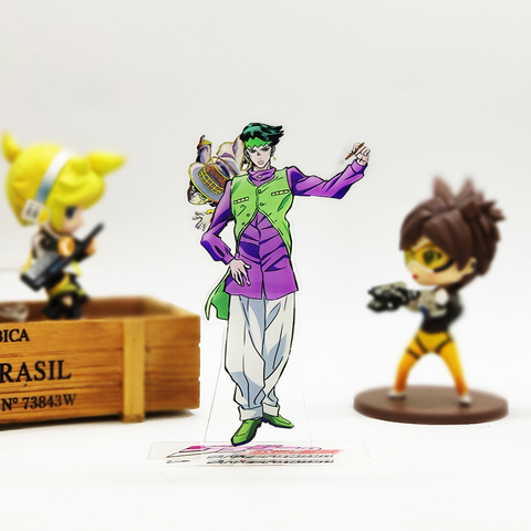 JOJO es extraño aventura Kishibe Rohan figura acrílica con soporte de modelo de doble-lado titular de placa de topper de la torta de anime juegos genial ► Foto 1/3