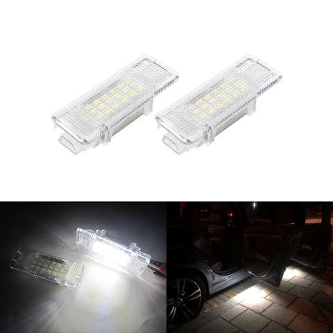 Luces Led de cortesía para puerta de BMW, lámpara de repuesto para puerta, color blanco, para E39, E53, X5, 530d, 530i, 2x ► Foto 1/5