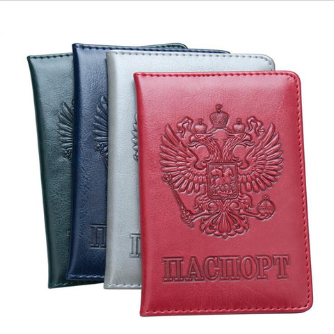 Nuevo de alta calidad cubierta del pasaporte para los hombres las mujeres pasaporte de viaje caso de viaje de rusia documento cubierta SIM pasaporte ► Foto 1/6