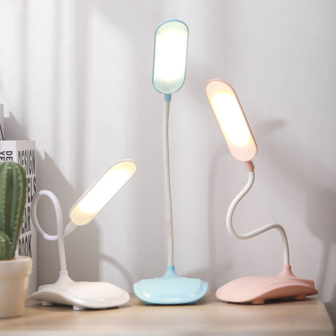 Lámpara LED de escritorio plegable, Flexible, recargable vía USB, protección ocular, atenuación táctil, lámpara de mesa de lectura para trabajo y oficina ► Foto 1/6