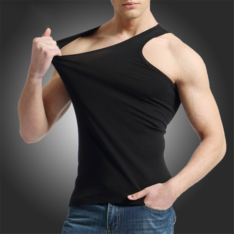 BROWON-Camiseta sin mangas para hombre, camiseta interior de algodón de 100% de alta calidad, camiseta de culturismo, chaleco sin mangas para hombre ► Foto 1/6