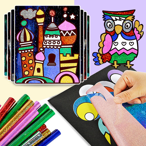 Pintura de transferencia mágica de dibujos animados para niños, manualidades, juguetes de Arte y manualidades para niños, juguetes educativos creativos de aprendizaje para dibujar ► Foto 1/6