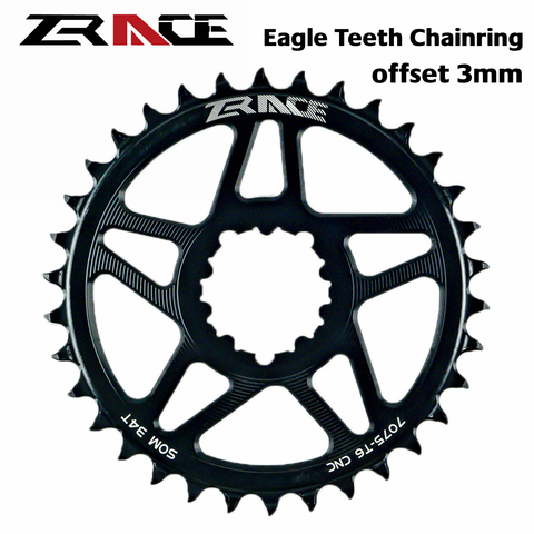 Zrace 12 11 10s corona Dental águila 7075al Cnc Offset 3mm Mtb diente rueda montaje de la forma correcta de Sram águila Compatible ► Foto 1/6