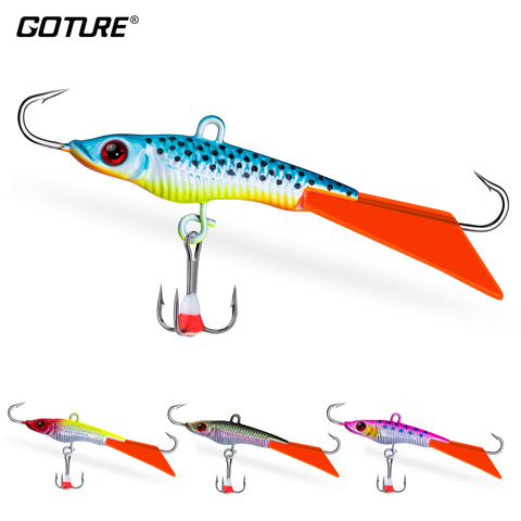 Goture invierno señuelo para pesca en hielo equilibrador para cebo de pesca 3D ojos plomo Jigging falso señuelo invierno cebo Wobbler por Pike pesca ► Foto 1/6