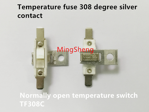 Fusible de temperatura Original de importación de China, nuevo 100%, contacto de plata de 308 grados, interruptor de temperatura normalmente abierto TF308C ► Foto 1/4