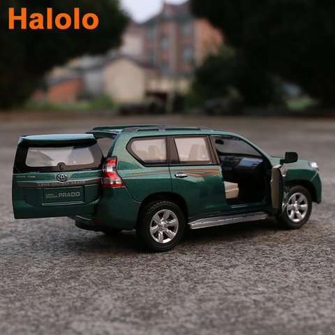 Nuevo 1:32 1:24 TOYOTA LAND CRUISER PRADO de aleación de Metal juguetes de modelo de coche con tira para niños, regalos de cumpleaños envío gratis ► Foto 1/5