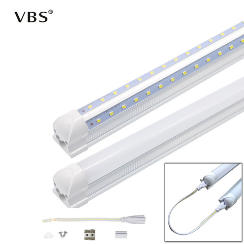 2 uds/4 Uds tubo LED T8 luz integrada 2FT 20W 60cm LED tubo fluorescente forma Vía Láctea cubierta/cubierta transparente lámpara de pared blanco ► Foto 1/6