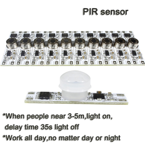 Interruptor de luz con Sensor de movimiento infrarrojo, dispositivo de gran potencia de 5V, 12V, 24V, 5A, PIR, tira de luces led ► Foto 1/6