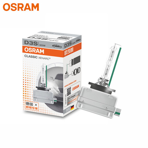 OSRAM D3S 66340CLC Xenón HID clásico Original faro de xenón de coche 12V 35W 4200K Blanco estándar luz Auto bombilla Alemania... 1x ► Foto 1/6