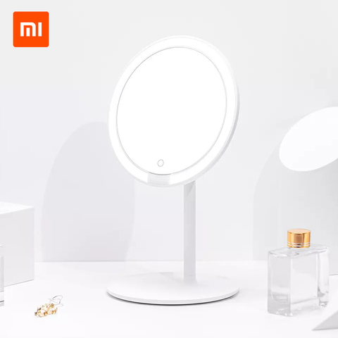 Xiaomi Mijia-Espejo de escritorio para maquillaje, Original, con luz LED, carga Tipo portátil C, pantalla táctil, tocador, ajustable ► Foto 1/6