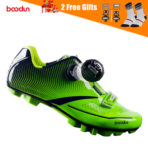 Zapatos de ciclismo BOODUN para hombre, zapatos de bicicleta de carretera, zapatos de bicicleta de montaña, zapatos de ciclismo reflectantes, zapatillas de carreras de triatlón ► Foto 1/6