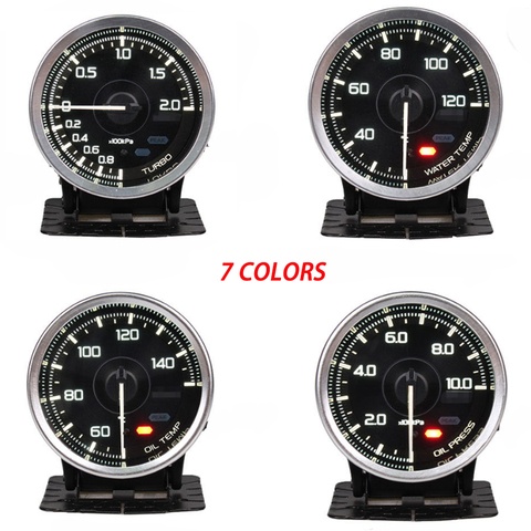 Defi por A1 60mm Boost Gauge aceite Temp Turbo Indicador de temperatura de agua IN-MF de manómetro de presión de aceite carro universal de 7 colores ► Foto 1/6