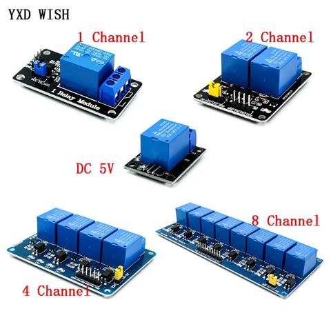 Módulo de canal de relé de 5 V, optoacoplador de relé con módulo de canal, salida de 5 V, 1, 2, 4 y 8 vías para placa de expansión arduino ► Foto 1/5