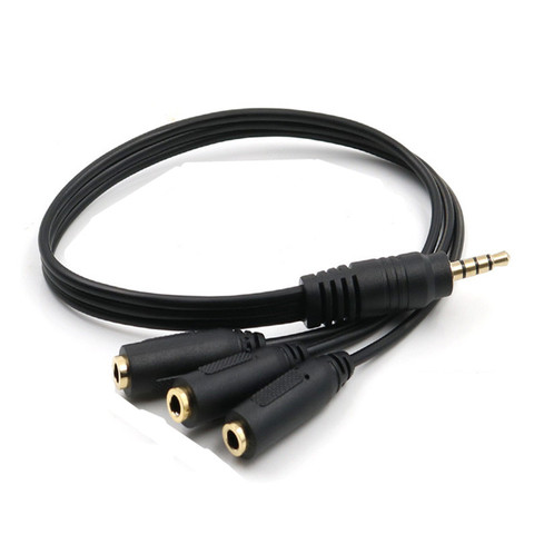 Cable divisor de 3,5mm, 1 a 3, 4, 5, 30cm, 1/8 pulgadas, macho a 3, 4, 5, conector hembra estéreo, Cable de Audio divisor de auriculares ► Foto 1/1