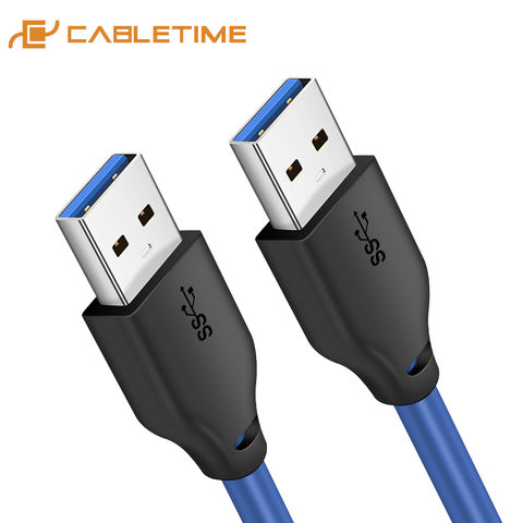 CABLETIME-Cable de extensión USB 3,0, conector macho a macho de alta velocidad para ordenador portátil, PC, Huawei, Macbook C271 ► Foto 1/6