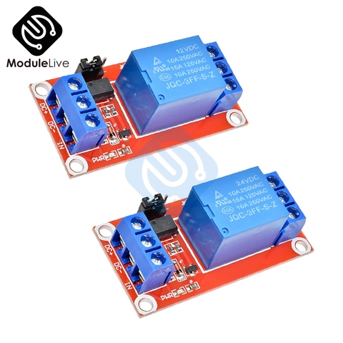 1 canal 1-CH 24V DC 12V módulo de relé placa escudo con soporte de optoacoplador de alta y baja activador por flanco módulo para Arduino ► Foto 1/6