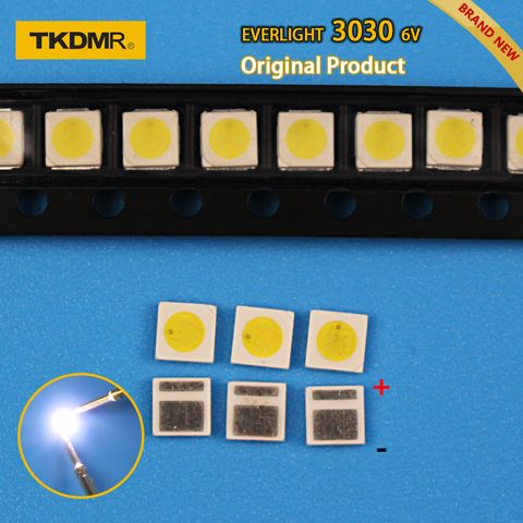 TKDMR 30 piezas tv led de luz 1,8 W 3030 V 6 kit de electronique led para tv lcd reparación surtido kit de paquete blanco frío envío gratis ► Foto 1/6