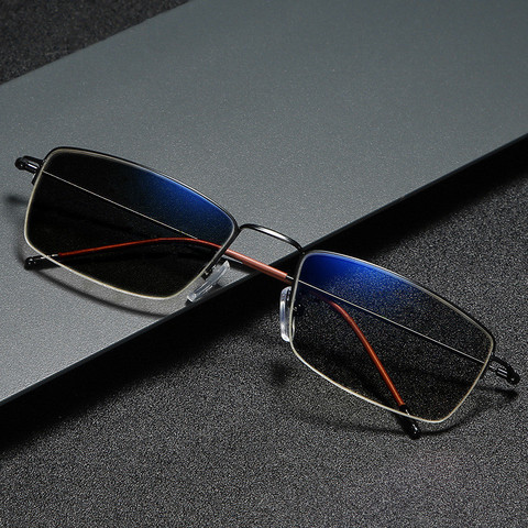 Gafas de sol fotocromáticas para lectura, lentes de sol con decoloración fotocromáticas, de aleación de titanio, para negocios, nuevo diseño ► Foto 1/4