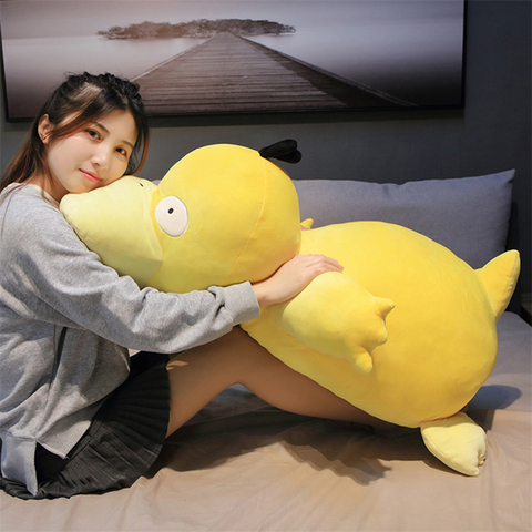 Kawaii Psyduck daze pato de felpa amarillo tamaño grande almohada suave decoración del hogar sofá muñeca juguetes para niños novia regalo ► Foto 1/6