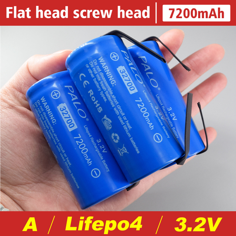 PALO 32700 3,2 v lifepo4 batería recargable de 7200mAh de LiFePO4 5C de descarga de la batería para energía de respaldo de la linterna ► Foto 1/6