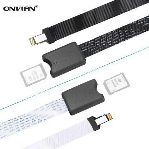 Onvian-Cable de extensión de tarjeta Micro SD a SD, adaptador extensor Flexible para Lector de Tarjetas Micro SD, impresora 3D, TV, DVD, TF a GPS para coche ► Foto 1/6