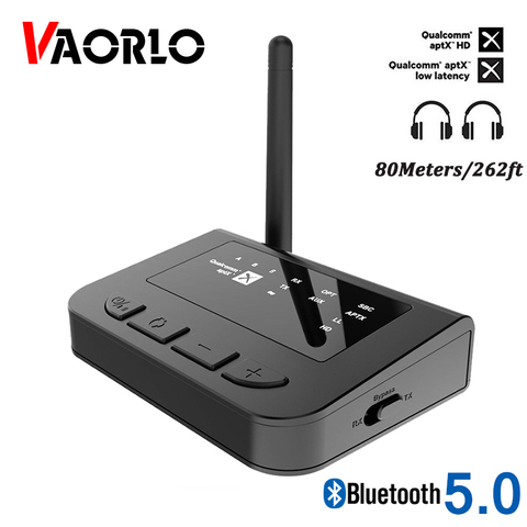 Receptor de Audio Bluetooth 5,0 de baja latencia, transmisor de largo alcance, Spdif, RCA, AUX, adaptador inalámbrico de 3,5mm/80m ► Foto 1/6