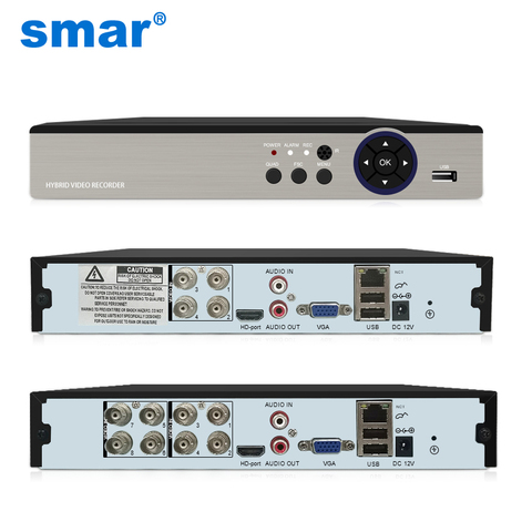 Smar 5 en 1 5M-N de seguridad CCTV DVR 4CH 8CH 5M-N AHD DVR H.265 híbrido grabadora de vídeo para AHD TVI CVI analógico cámara IP Onvif2.3 ► Foto 1/6