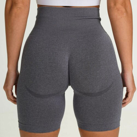 Monster Fitness-pantalones cortos de Yoga sin costuras para mujer, Shorts ajustados para gimnasio, entrenamiento de ejercicios cortos, ropa activa ► Foto 1/6