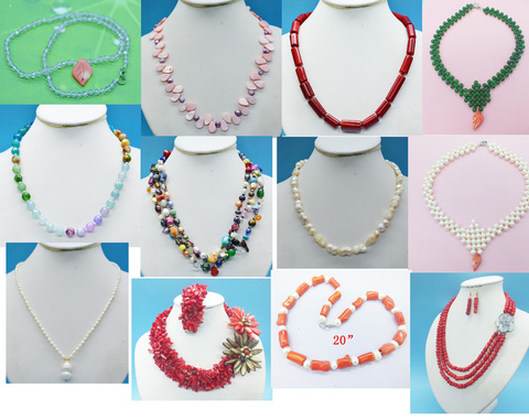 Promoción en stock Exquisito perlas naturales semi-Piedras preciosas Conchas Damas collar ► Foto 1/6