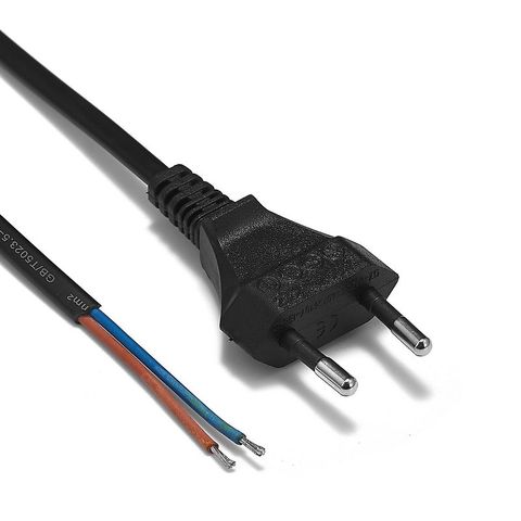 Cable de energía UE flexible, Cable de alimentación de 1m, 1,5 m, 3m, enchufe europeo, Cable de plomo para lámparas de extensión de salida de CA ► Foto 1/6