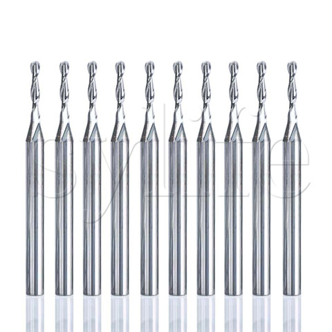 Molinos de punta de bola de carburo, brocas de rebajadora de CNC CEL 3.175x1,5x6mm, 5 unidades ► Foto 1/1