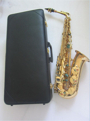 Alta calidad yas82Z yas875 yas62 modelo profesional saxofón Alto E electroforesis plana oro instrumentos musicales y caja dura ► Foto 1/6