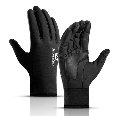 Guantes Térmicos de invierno impermeables de lana para hombre y mujer, guantes de ciclismo con dedos completos, guantes cálidos para pantalla táctil, deportes al aire libre, guantes de esquí y ciclismo ► Foto 1/6