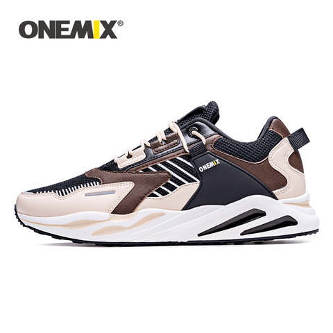 ONEMIX-Zapatillas de correr Retro para hombre, zapatos casuales cómodos salvajes para viajes al aire libre, Harajuk, para caminar y trotar, talla grande ► Foto 1/6