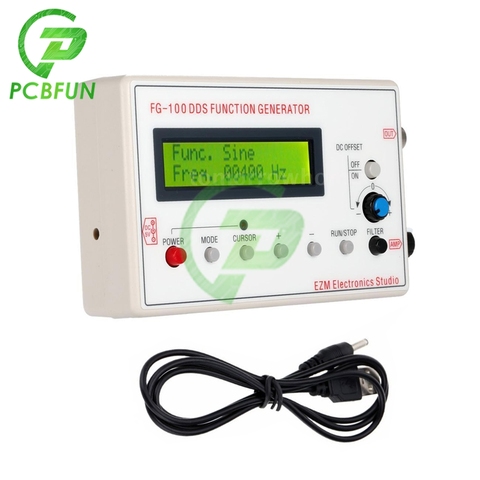 Generador de señal DDS, pantalla LCD 1602, función de 1Hz-500KHz, triángulo sinusoidal, frecuencia cuadrada, diente de sierra, Cable de alimentación de USB a DC ► Foto 1/6