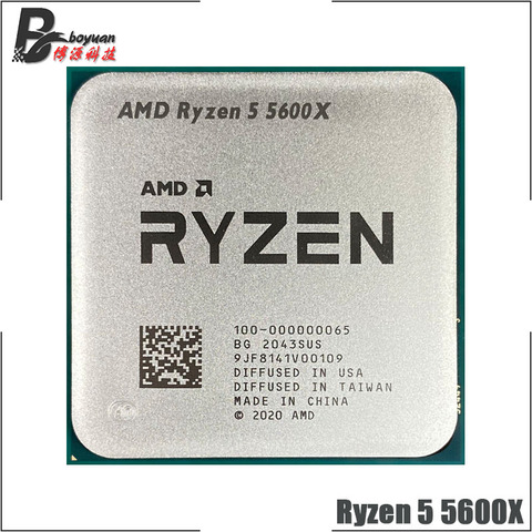 AMD-procesador de CPU AMD Ryzen 5 5600X R5 5600X de 3,7 GHz, seis núcleos, 12 hilos, 7NM, 65W, L3 = 32M, 100-000000065, enchufe AM4 ► Foto 1/1